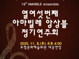 보령시 '제16회 아마빌레 앙상블 정기연주회에 당신을 초대합니다' 기사 이미지