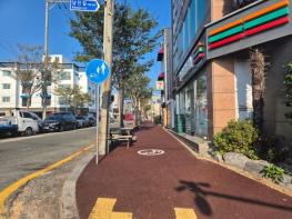 동구, 꽃바위로 일원 등 자전거도로 정비 완료 기사 이미지