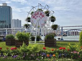 부산 중구, 유라리광장 봄꽃 전시 개최 기사 이미지